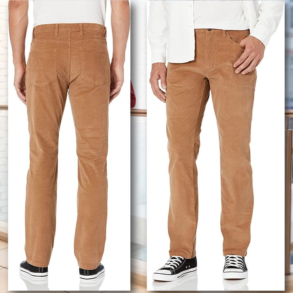 GOODTHREADS Straight-Fit 5-Pocket Comfort Stretch Corduroy Pants  NEW WITH TAGS! - Picture 2 of 7